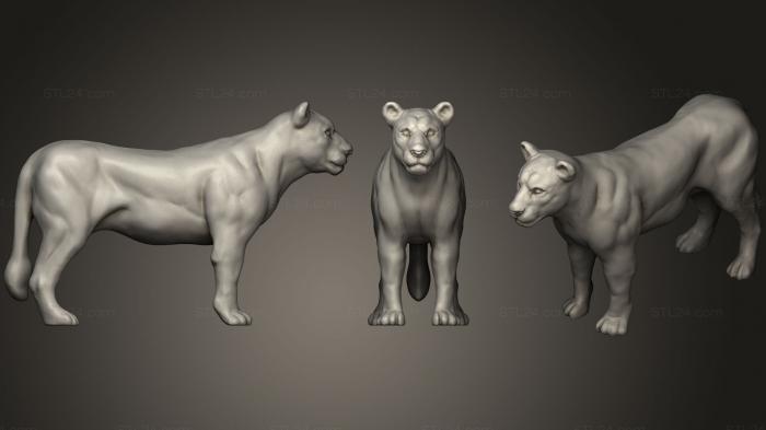 Статуэтки львы тигры сфинксы (LIONES~1, STKL_0315) 3D модель для ЧПУ станка